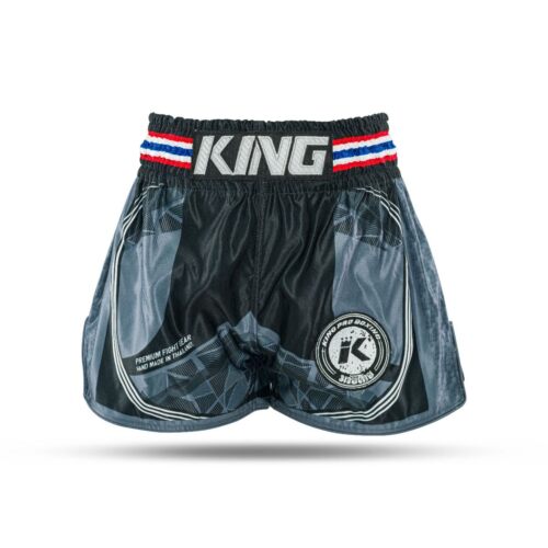 King pro boxing kickboksbroekje flag 1 grijs