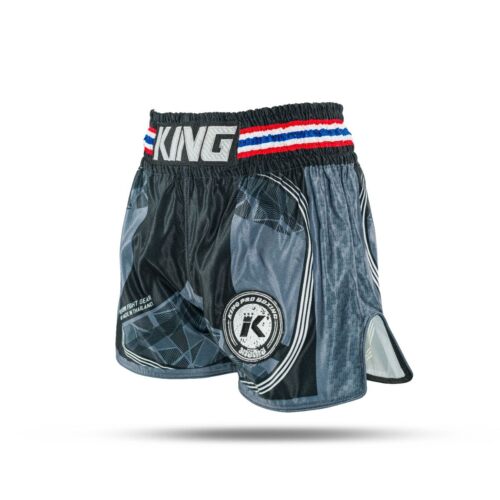 King pro boxing kickboksbroekje flag 1 grijs