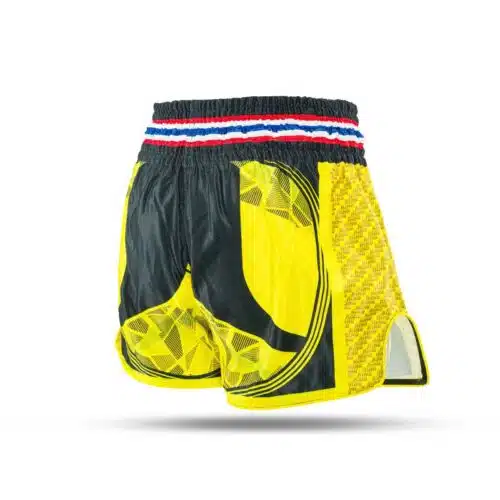 King pro boxing kickboksbroekje flag 3 geel