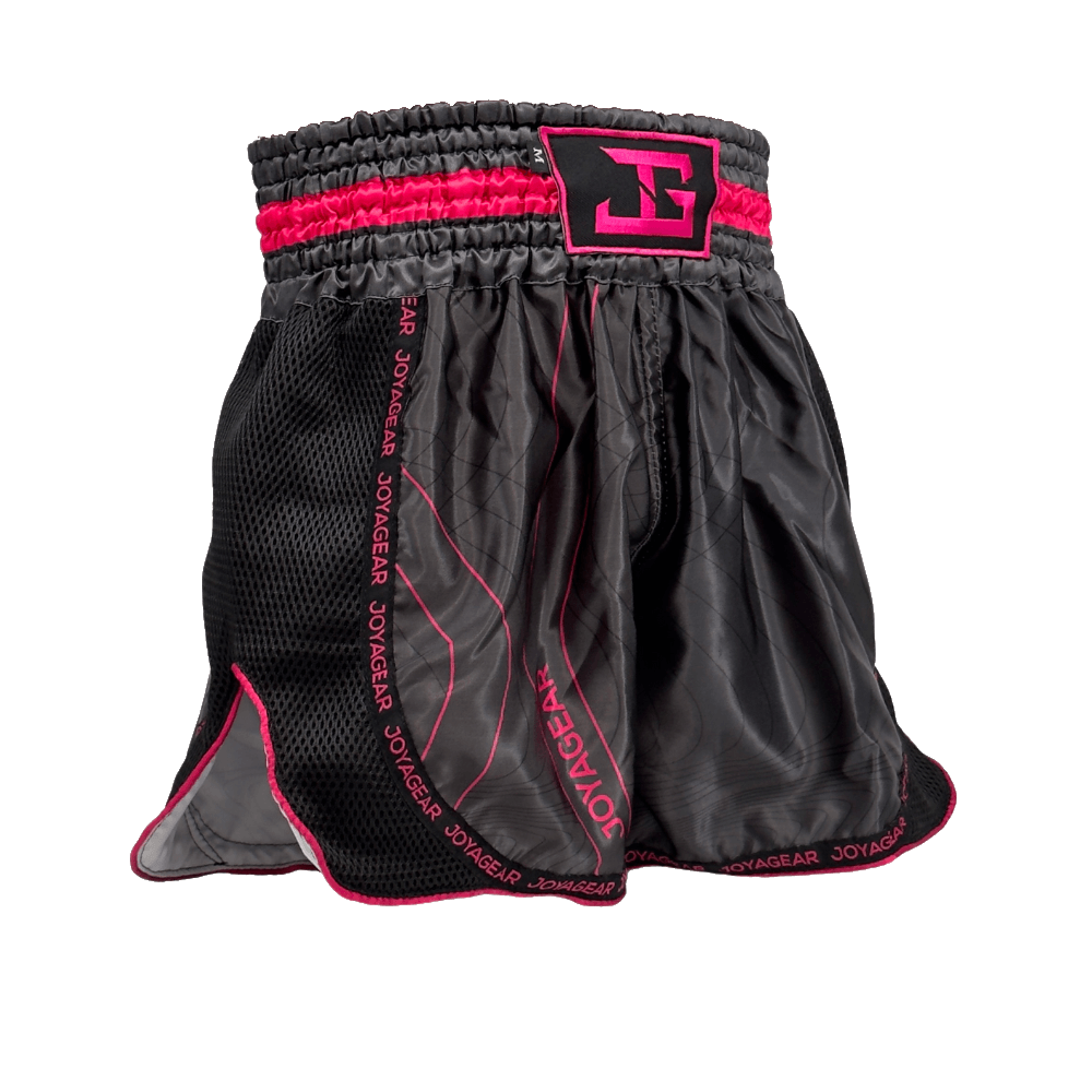 Joya gear kickboksbroek essential zwart/roze