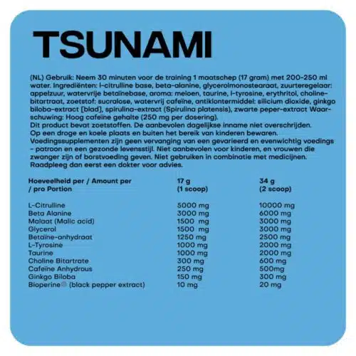 Kosso nutrition pre workout tsunami