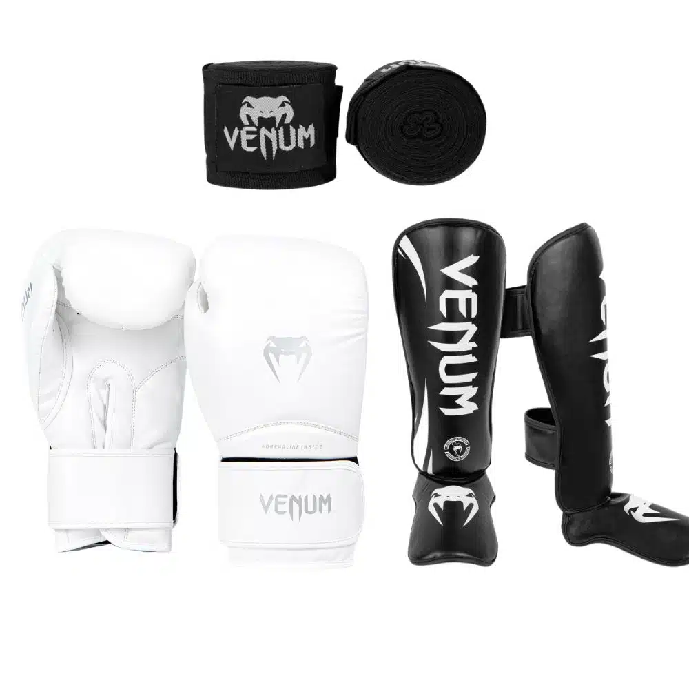 Venum kickboks set contender 1.5 whitezilver