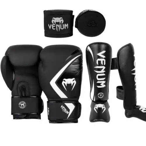 Venum kickboks set contender 2.0 special blackwhite