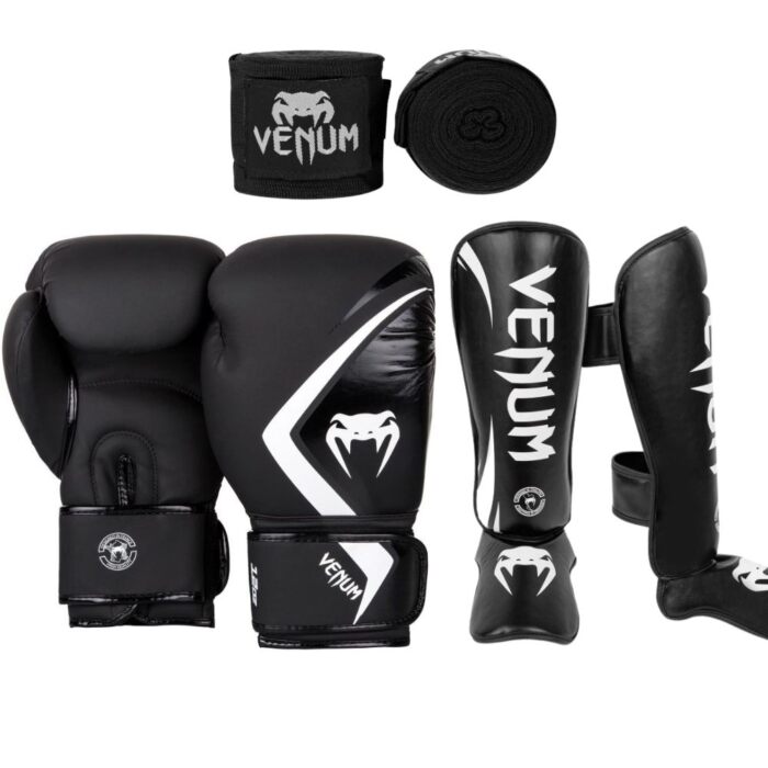 Venum kickboks set contender 2.0 special blackwhite
