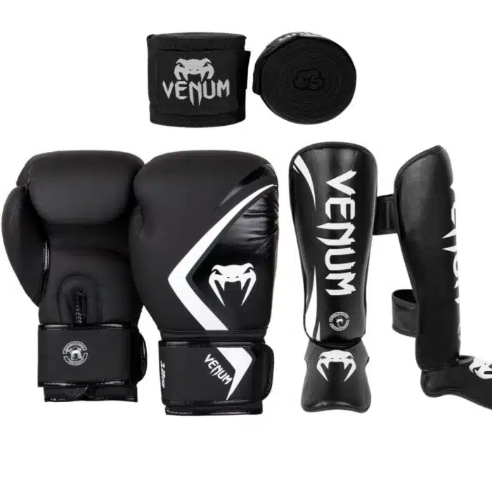 Venum kickboks set contender 2.0 special blackwhite