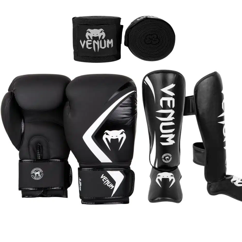 Venum kickboks set contender 2.0 special blackwhite