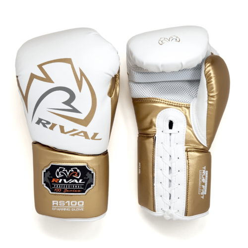 Rival bokshandschoenen rs100 wit/goud