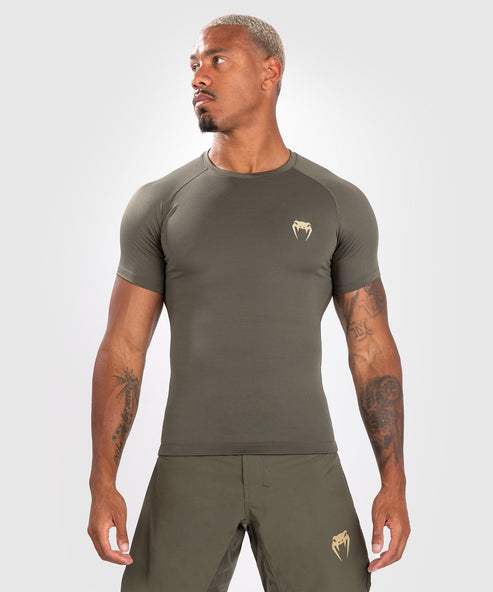 Venum Contender Heren Rashguard met korte mouwen - Khaki