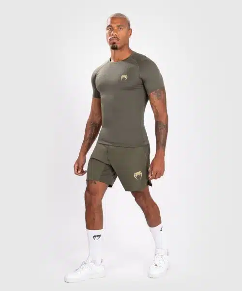 Venum Contender Heren Rashguard met korte mouwen - Khaki