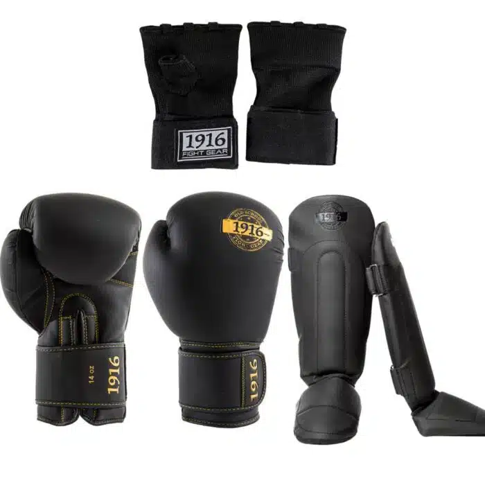 1916 Fight Gear Kickboks set slim fit goud