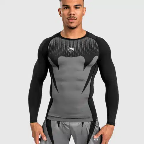 Venum Attack Heren Lange Mouwen Rashguard - Zwart/Grijs