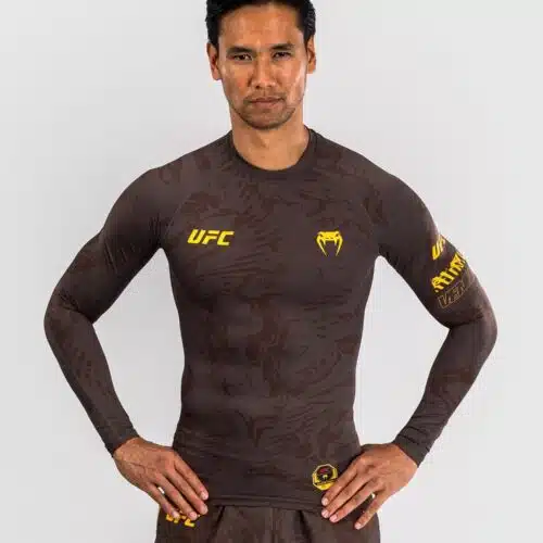 UFC Fusion by Venum Fight Week Performance Rashguard met Lange Mouwen voor Heren - Earthen Brown