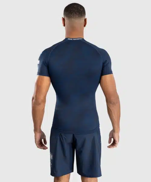 UFC Fusion by Venum Fight Week Performance Rashguard met Korte Mouwen voor Heren - Oceaanblauw