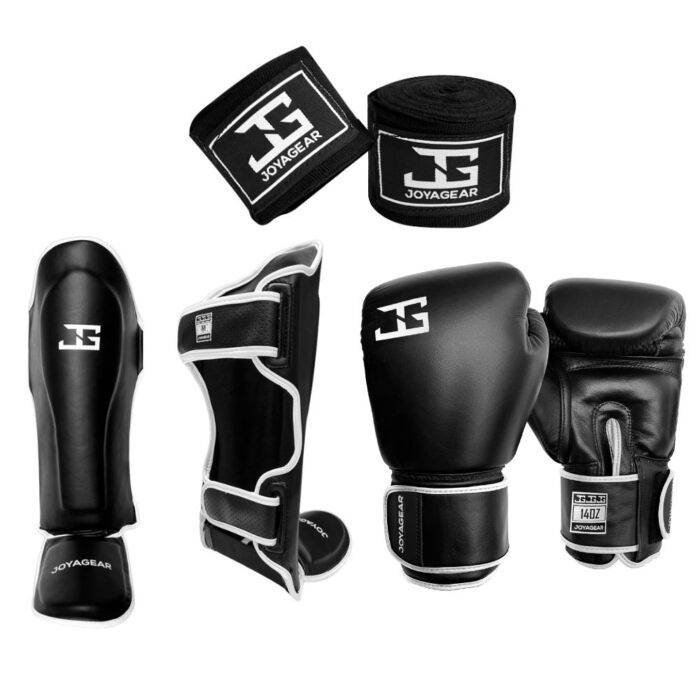 Joya gear kickboks set thai leather pro black