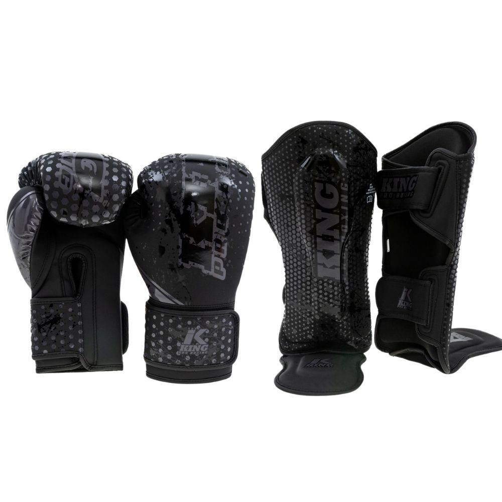 King pro boxing kickboks set kids hexagon zwart
