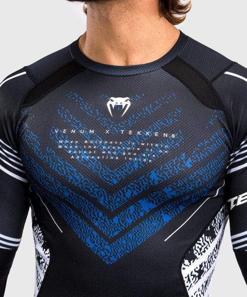 Venum X Tekken 8 Rashguard Long Sleeve Jin Kazama Black/Blue