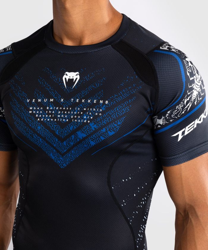 Ryokyun Venum X Tekken 8 Rashguard Short Sleeve Paul Phoenix Black/Blue