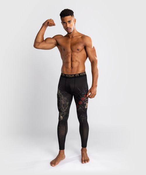 Venum Spats Santa Muerte 5.0 Deep Black/Gold