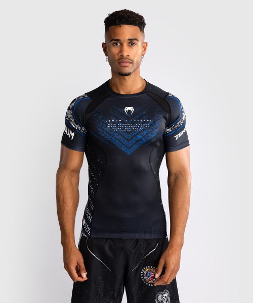 Venum X Tekken 8 Rashguard Short Sleeve Paul Phoenix Black/Blue