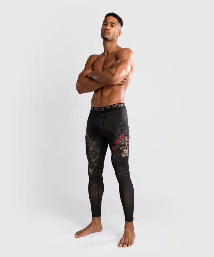 Venum Spats Santa Muerte 5.0 Deep Black/Gold