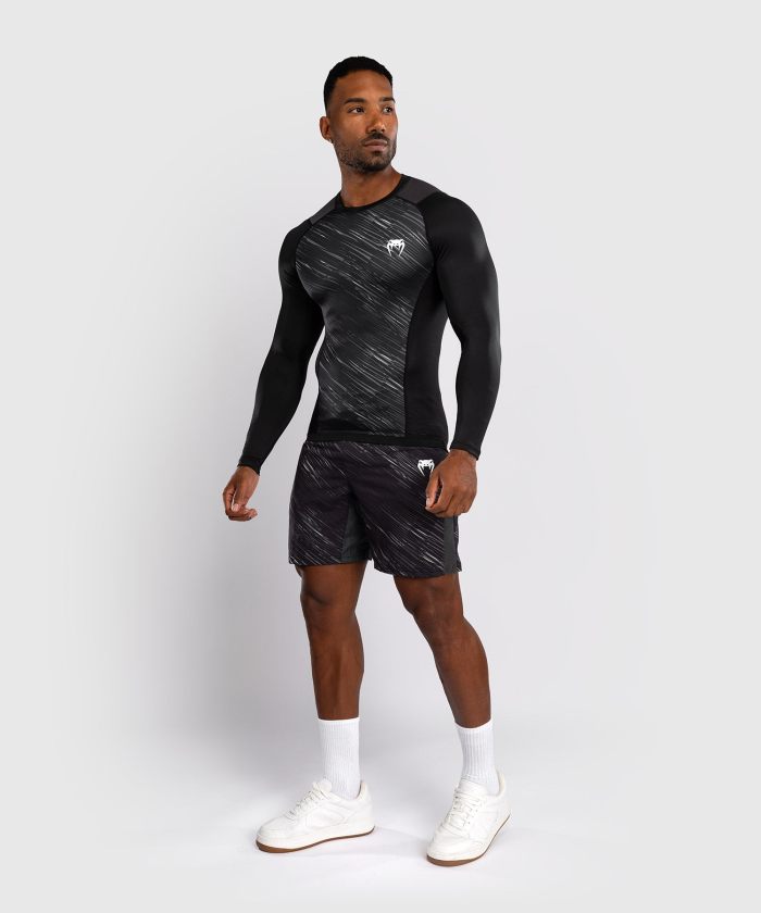Venum Long Sleeve Rashguard Rapid Black/Storm Grey