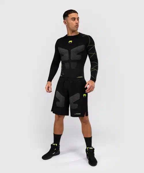 Venum Training Camp 4.0 Rashguard met lange mouwen - Zwart/Neon groen