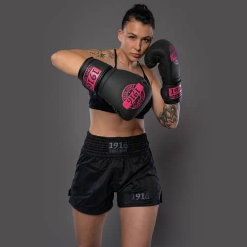 1916 Fight Gear Bokshandschoen Legend Pu Zwart/Roze