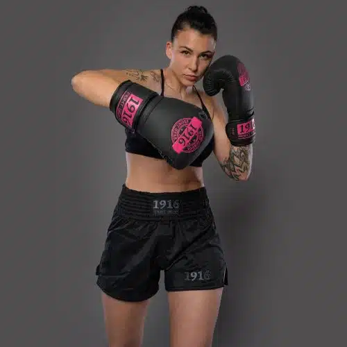 1916 Fight Gear Bokshandschoen Legend Pu Zwart/Roze 1916 Fight Gear Bokshandschoen Legend Pu Zwart/Roze