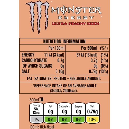 Monster Energy Ultra Peachy Keen 500ml