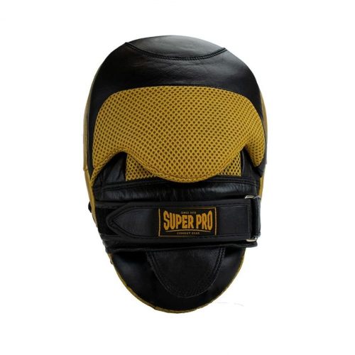 Super Pro Handpads Curved Leer Zwart/Goud