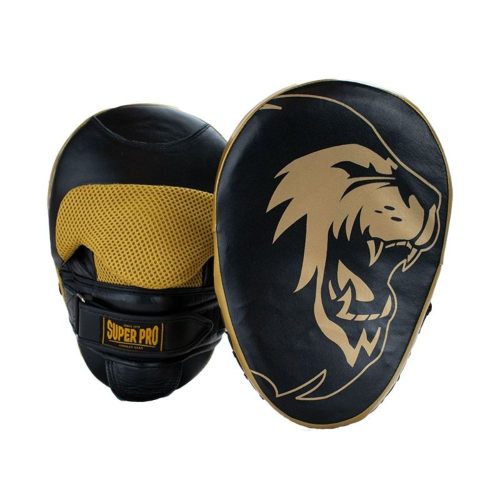 Super Pro Handpads Curved Leer Zwart/Goud