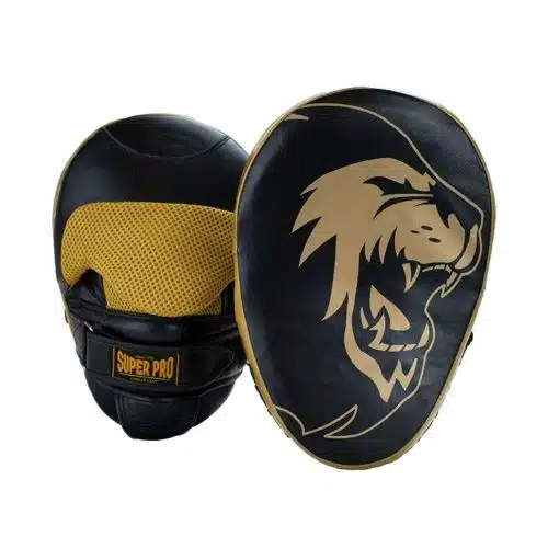 Super Pro Handpads Curved Leer Zwart/Goud