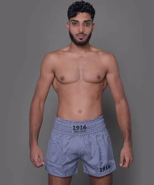 1916 Fight Gear Kickboksbroek Legend Light Grey/Black