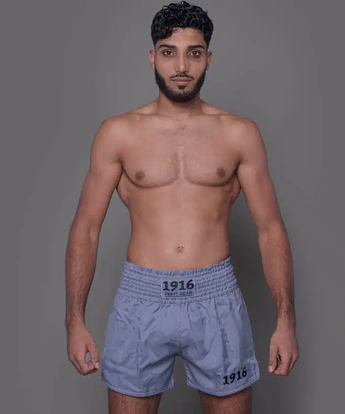 1916 Fight Gear Kickboksbroek Legend Light Grey/Black