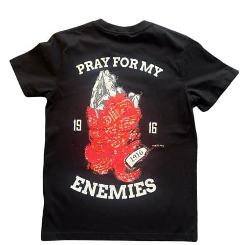 1916 Fight Gear T-Shirt Pray For My Enemies 2.0 Black/Red