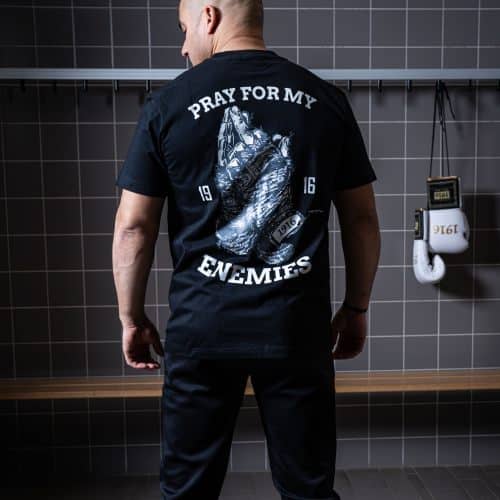 1916 fight gear t-shirt pray for my enemies 2.0 black/grey