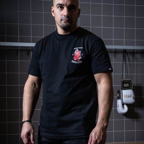 1916 fight gear t-shirt pray for my enemies 2.0 black/red