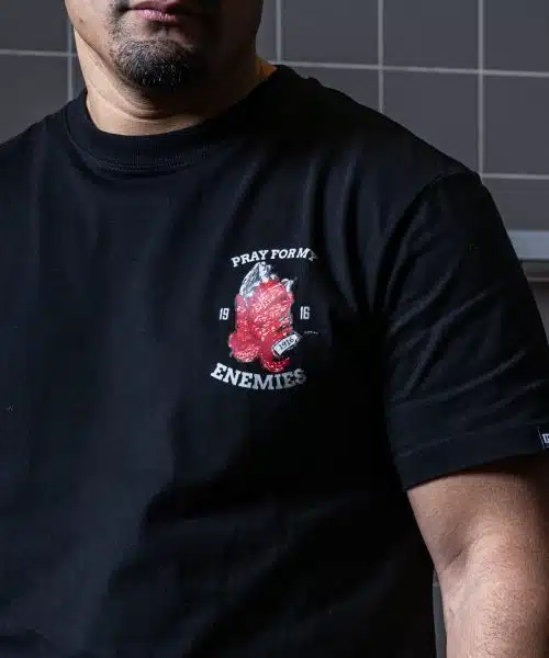 1916 fight gear t-shirt pray for my enemies 2.0 black/red