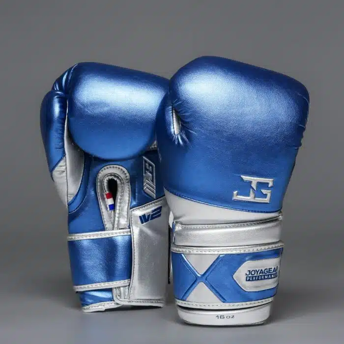 Joya Gear Bokshandschoenen Performance Velcro Blue/Silver V2 Joya Gear Bokshandschoenen Performance Velcro Blue/Silver V2
