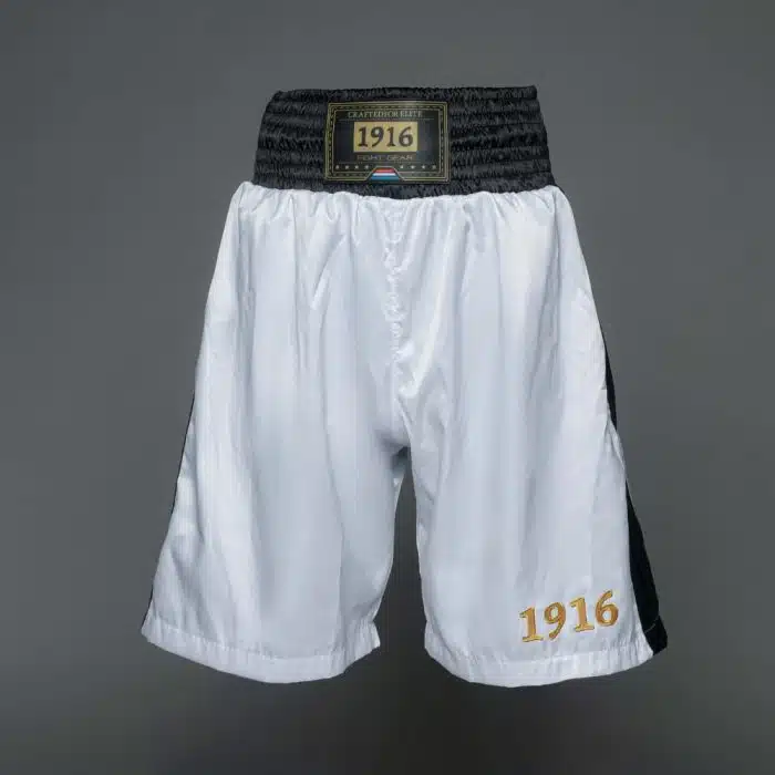 1916 Fight Gear Boksbroek Premium Elite White/Black