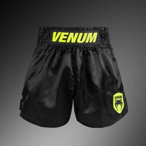 Venum Classic Evo Muay Thai Short Black/Neon Yellow