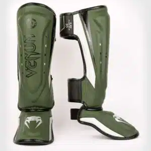 venum scheenbeschermers elite evo khaki/black