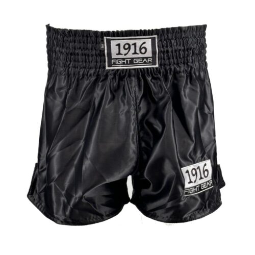 1916 fight gear kickboksbroek classic 2.0 zwart/wit