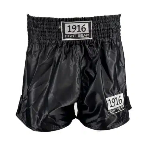 1916 fight gear kickboksbroek classic 2.0 zwart/wit
