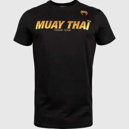 Venum shirt muay thai black/gold