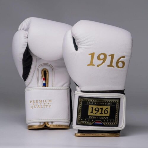 1916 Fight Gear Bokshandschoenen Premium Elite White/Black