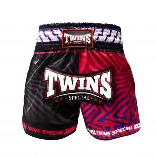 Twins Kickboksbroek TTBL Maze Zwart/Rood