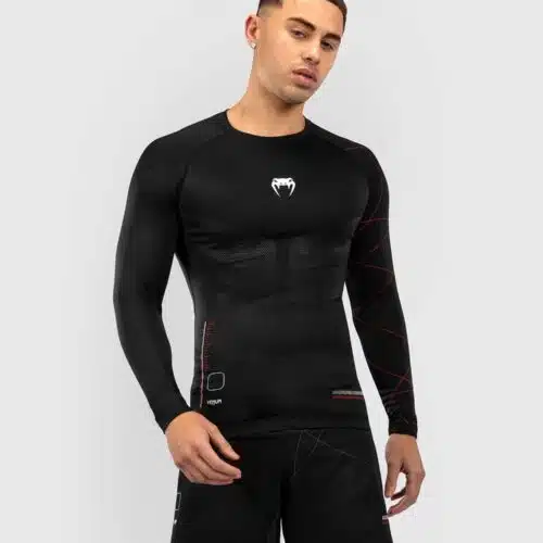 Venum Rashguard Long Sleeve Tactical XT Black/Fire Red