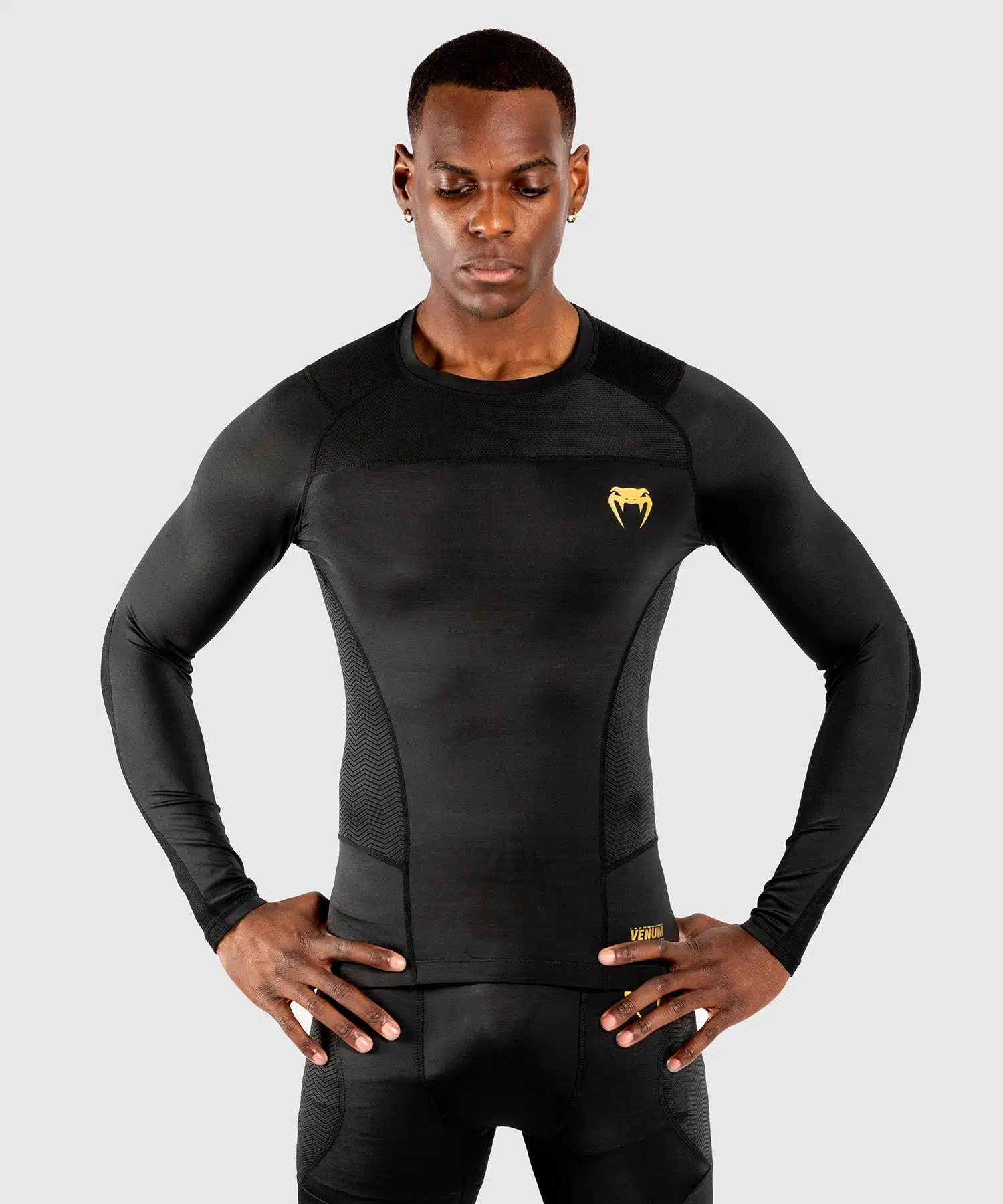 Venum rashguard G-Fit Zwart/Goud