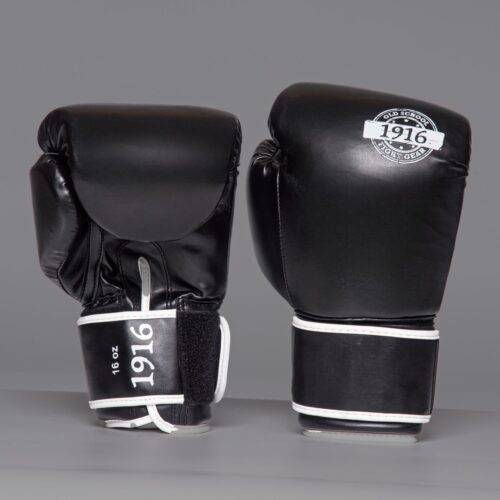 1916 Bokshandschoen Premium PU Zwart/Wit